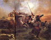 Eugene Delacroix The Collection of Arab Taxes oil on canvas